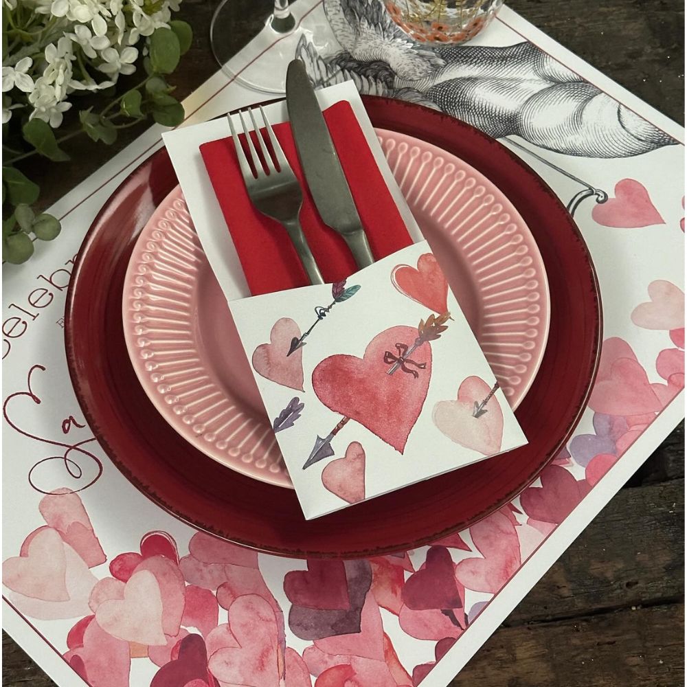 PACK DE MESA 6P SAN VALENTIN FLECHAZO INDIGO DE PAPEL