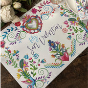 PACK DE MESA 6P CORAZONES MEXICANOS INDIGO DE PAPEL