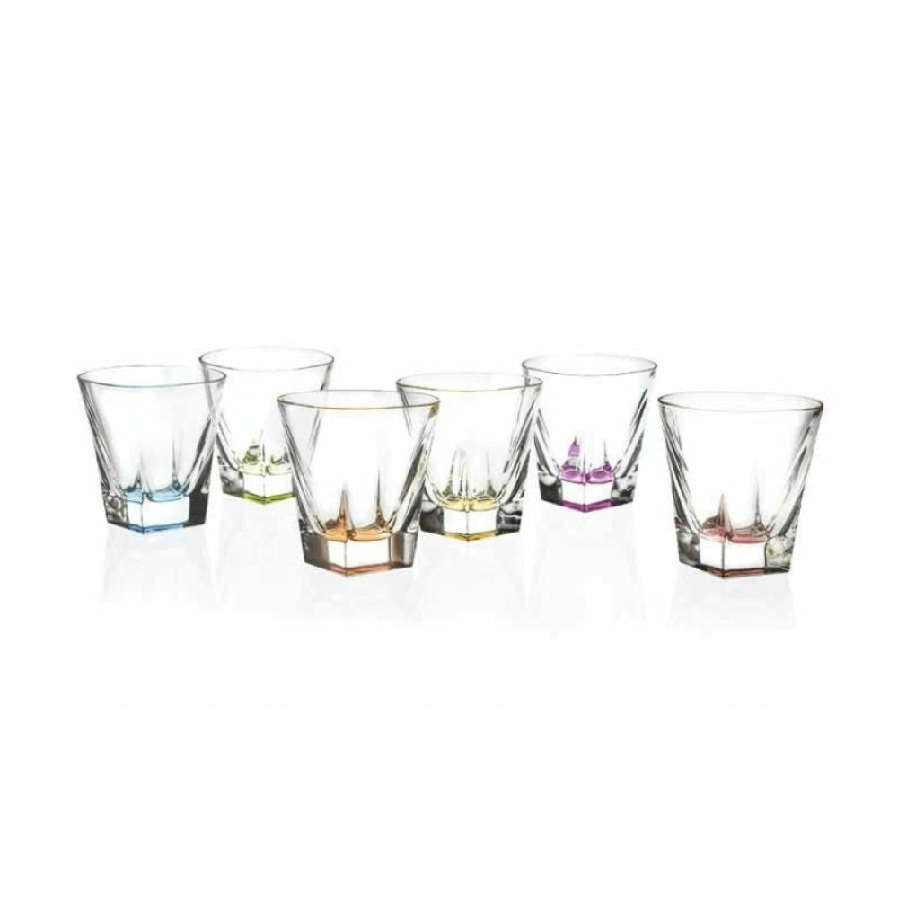 SET 6 VASOS BAJOS 27 CL FUSION COLOR RCR