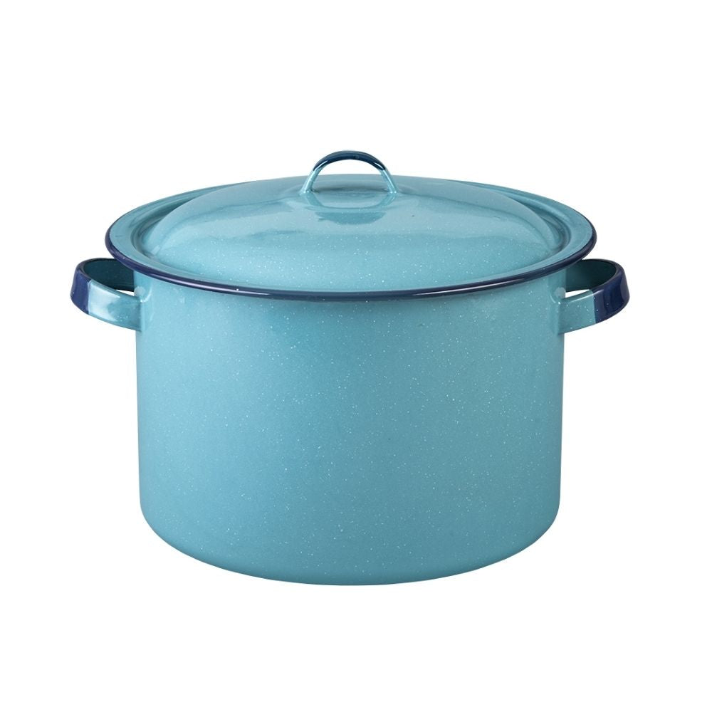 OLLA RECTA ENLOZADA 28 CM 14.2 LT TURQUESA CINSA