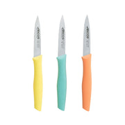 JUEGO 3 CUCHILLO COCINA 8.5 CM COLORES ARCOS
