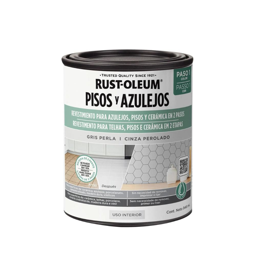 PINTURA PARA PISOS Y AZULEJOS BASE GRIS PIEDRA 946 ML RO