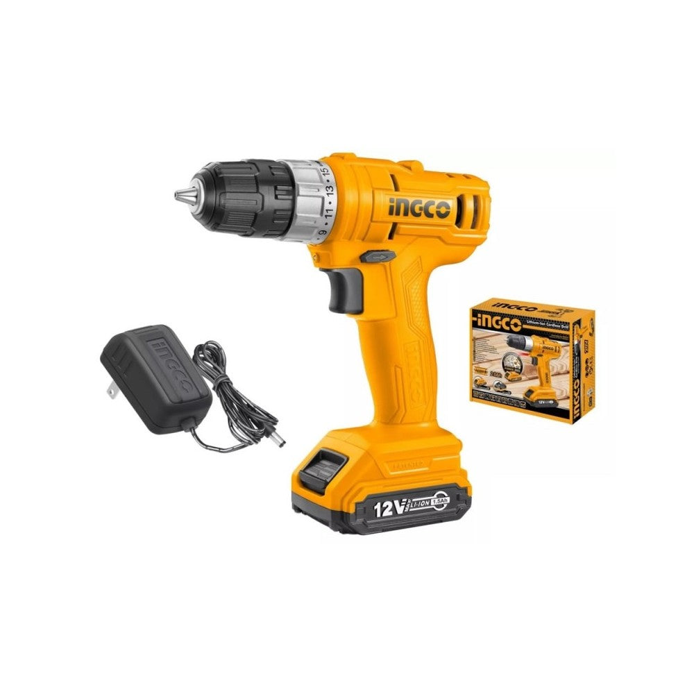 TALADRO INGCO 12V 1 BAT + CARG CDLI1211