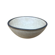 POCILLO CERAMICA CREMA MOTEADO RUSTICO