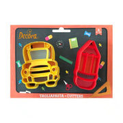 SET 2 CORTA GALLETA AUTOBUS Y LAPIZ DECORA