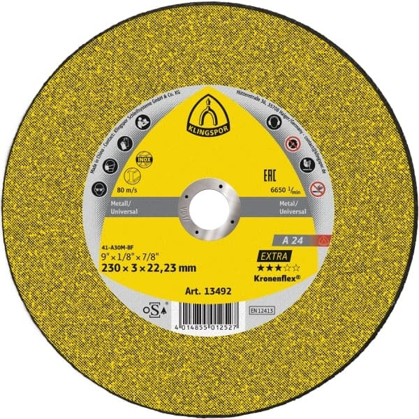 DISCO CORTE KLINGSPOR 4.1/2" X 2.5 A24 EXTRA #322969