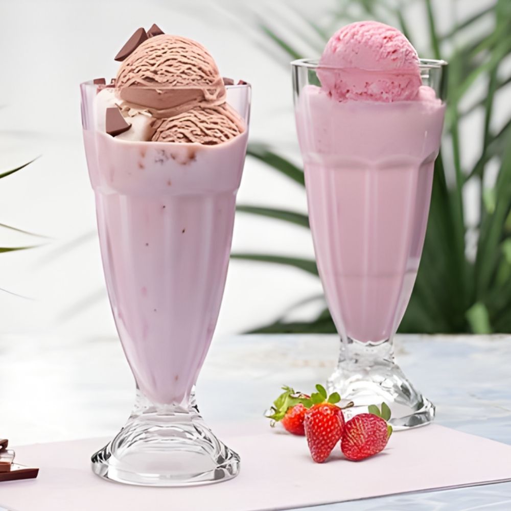 SET 6 COPAS LUXON MILKSHAKE MALTEADA CITYGLASS