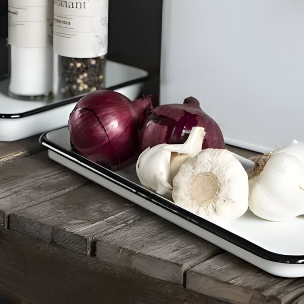 BANDEJA ENLOZADA BLANCA 35X12.7 CM