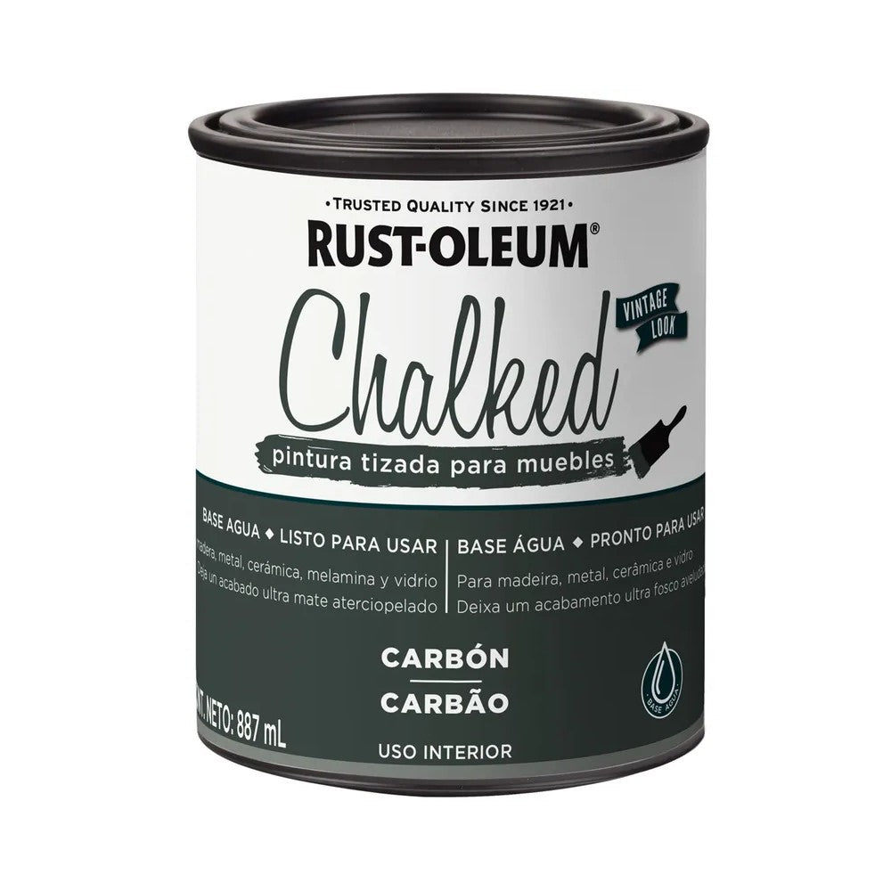 PINTURA TIZADA CHALKED 887 ML CARBON RO