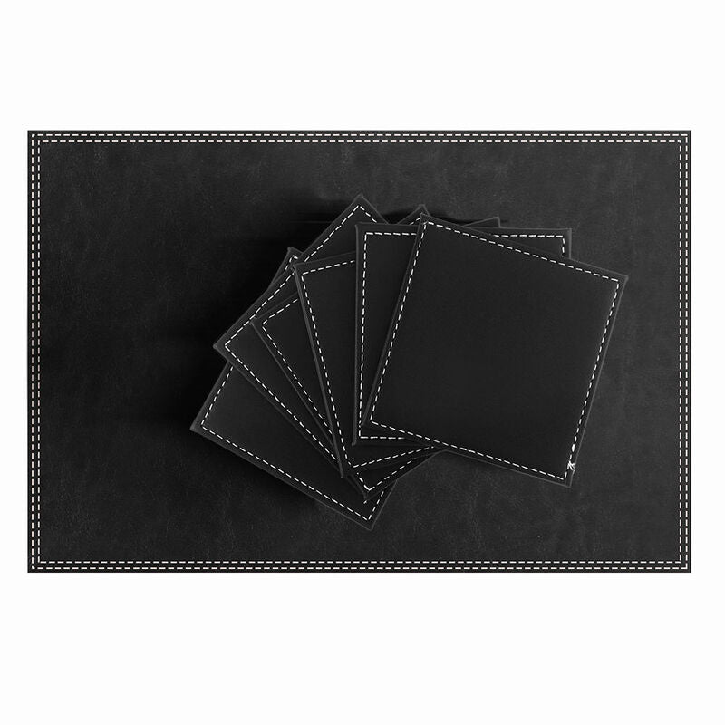 POSAVASOS ECOCUERO NEGRO