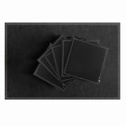 POSAVASOS ECOCUERO NEGRO