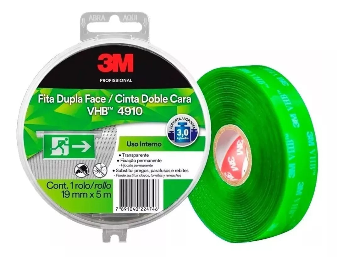 CINTA DOBLE CONTACTO 3M # 4910 VHB 19MM X 5 M