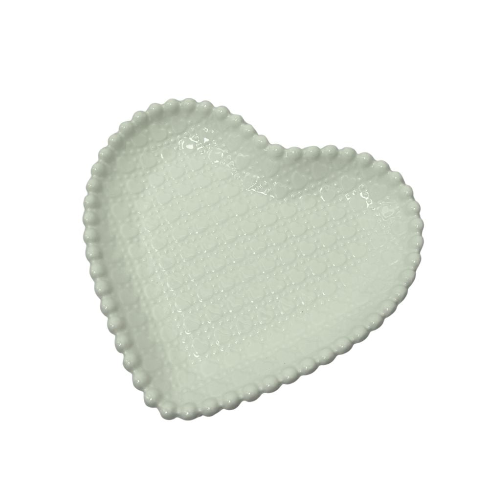 PLATO CORAZON RELIEVE PELOTITAS 18 CM