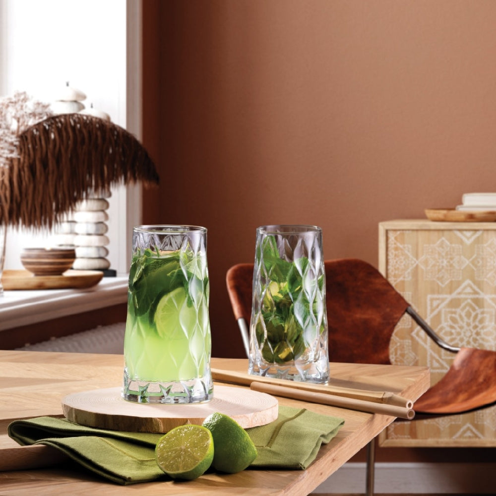 SET 4 VASOS 345 CC LEAFY PASABAHCE