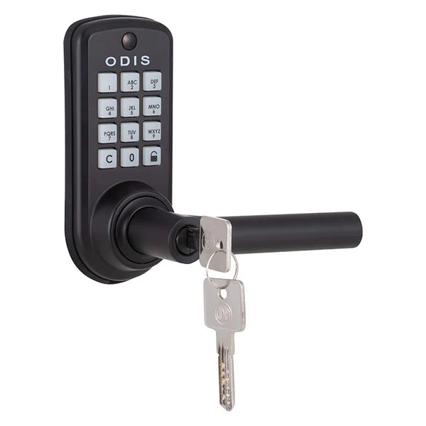 CERRADURA DIGITAL ODIS 6600 NEGRA MANGO REVERSIBLE