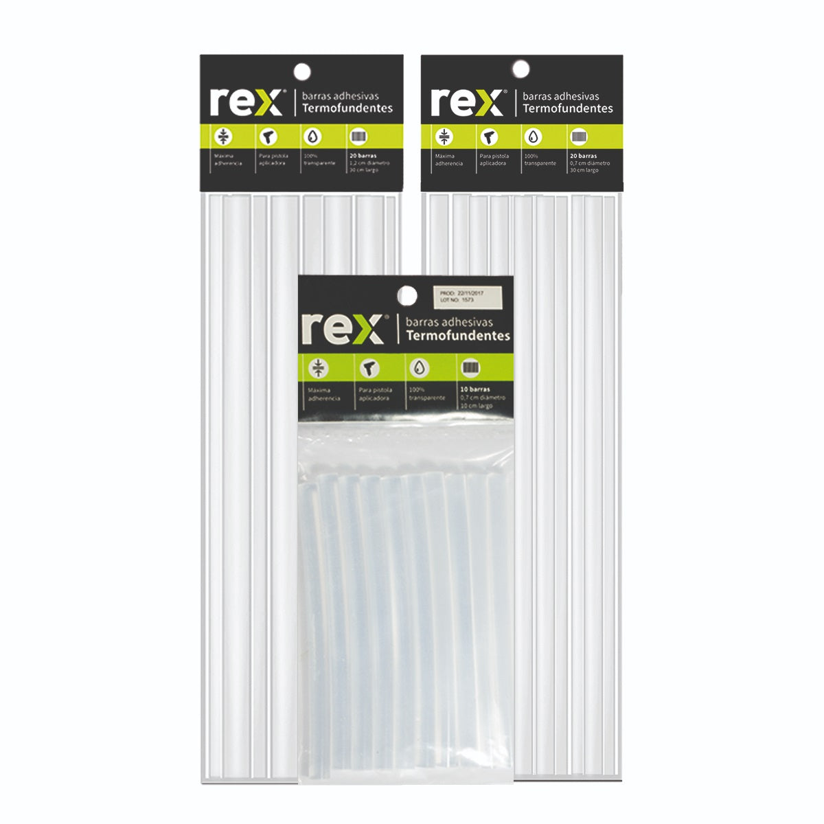 SILICONA BARRA 1.2 CM X 30 CM REX