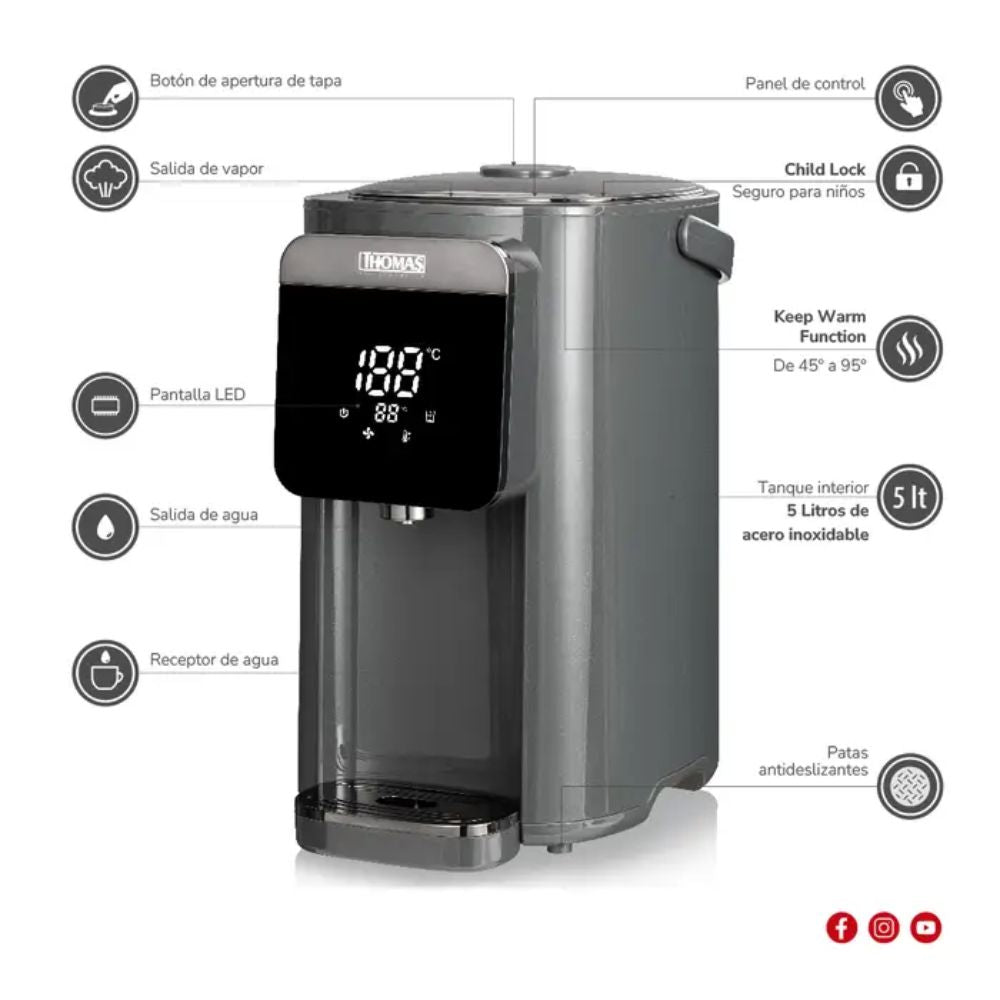 TERMO HERVIDOR 5LT TH-TK50 THOMAS