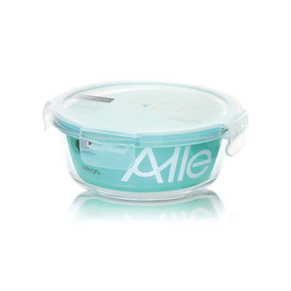 CONTENEDOR HERMETICO DE VIDRIO 720 ML REDONDO ALLEGRA