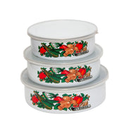 SET BOWLS CON TAPA ENLOZADOS 14-16-18 CM GRAND CHEF CONDOR