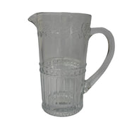 JARRO DE VIDRIO HOJITAS Y RAYAS 15 X 21 CM