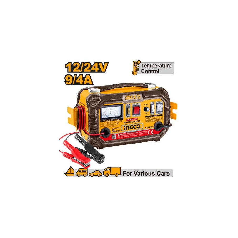 CARGADOR BATERIA INGCO 12/24V  CB1601 28-180A