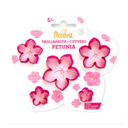 SET 5 CORTA GALLETA FLOR PETUNIA DECORA