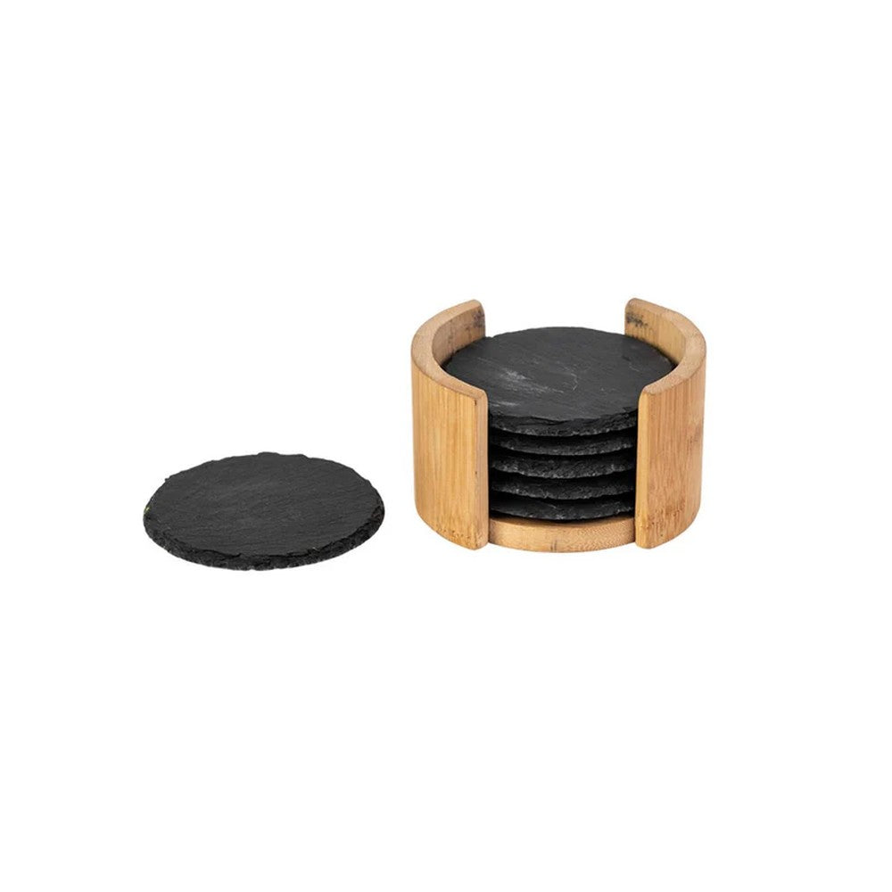 SET 6 POSAVASOS 10 CM PIEDRA PIZARRA SECRET DE GOURMET