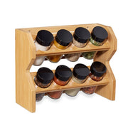 ESPECIERO SOPORTE MADERA 8 FRASCOS VIDRIO SIMPLIT