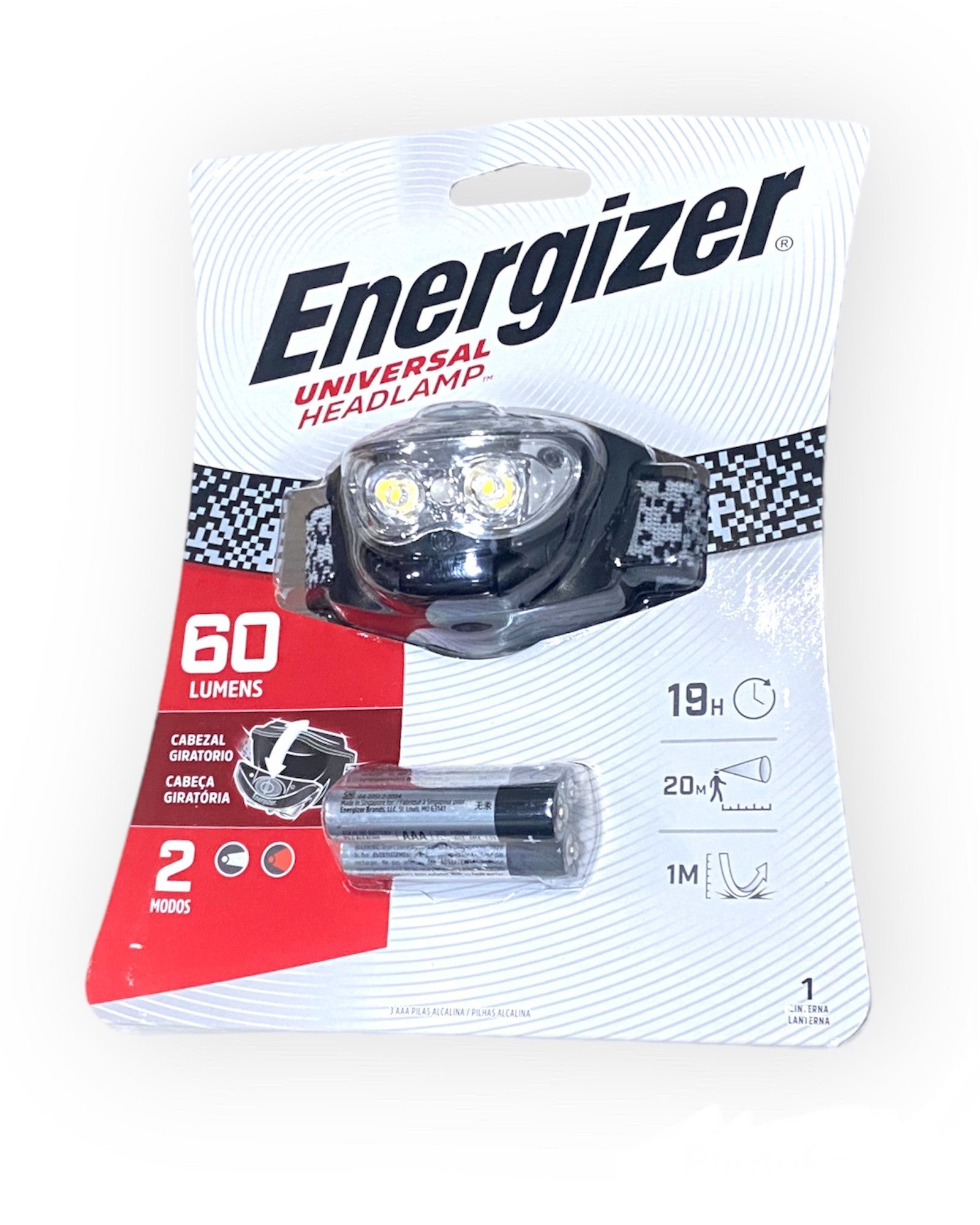LINTERNA ENERGIZER MANOS LIBRES 60 LUMENES