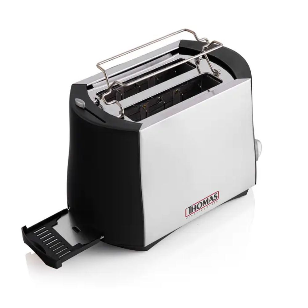 TOSTADOR NEGRO ACERO INOX 2 REBANADAS TH-120 THOMAS