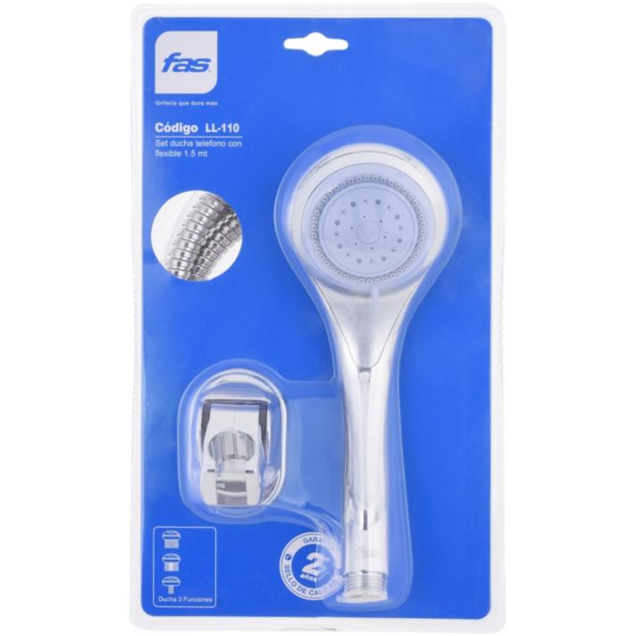 DUCHA TELEFONO C/FLEX 1.5 MT+SOPORTE LL-110 FAS