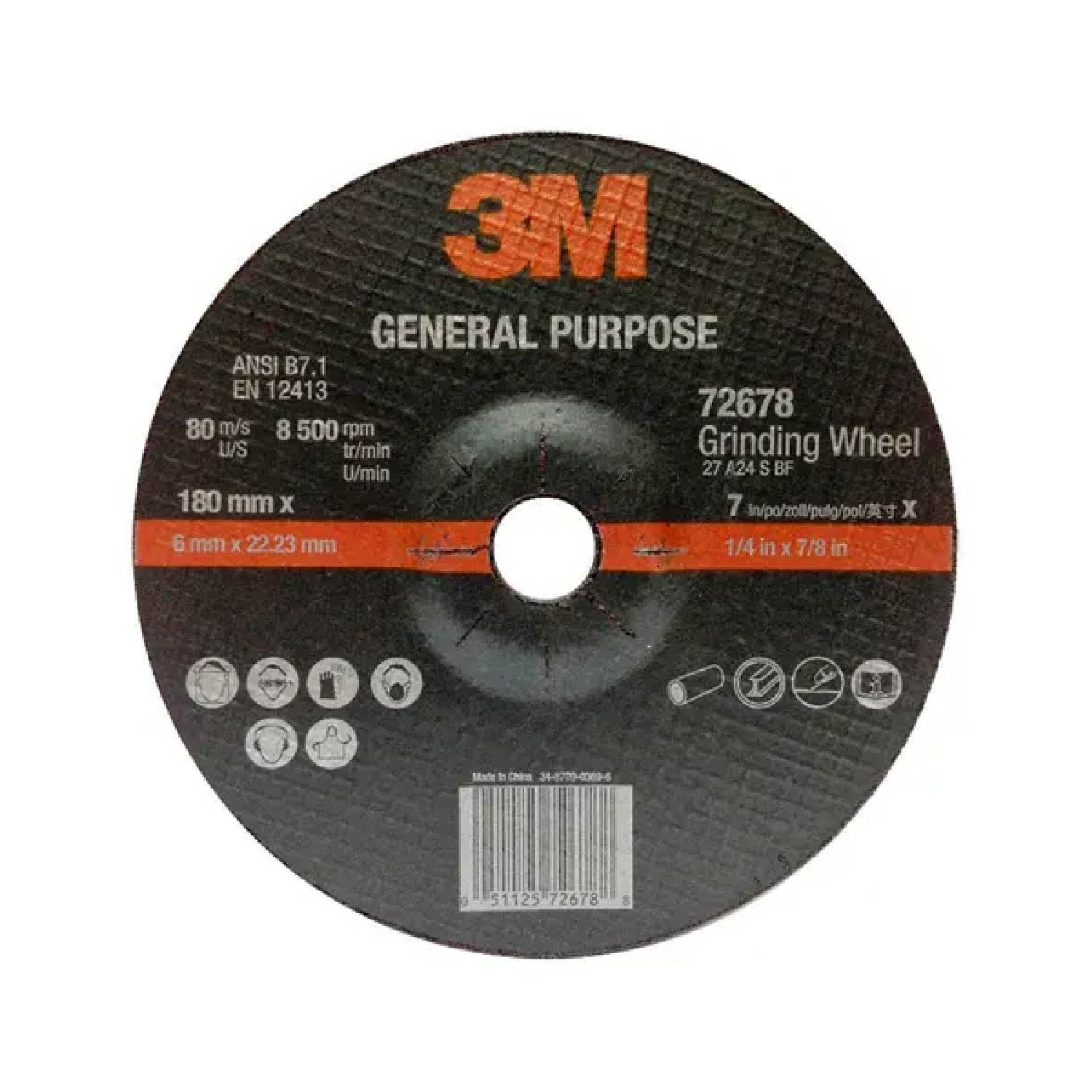 DISCO DESBASTE 3M 7" X 6 MM # 72678 OFERTA