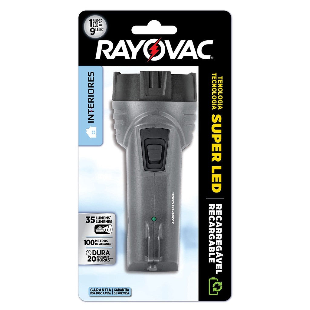 LINTERNA RAYOVAC MINI 35 LUMENS RECARGABLE