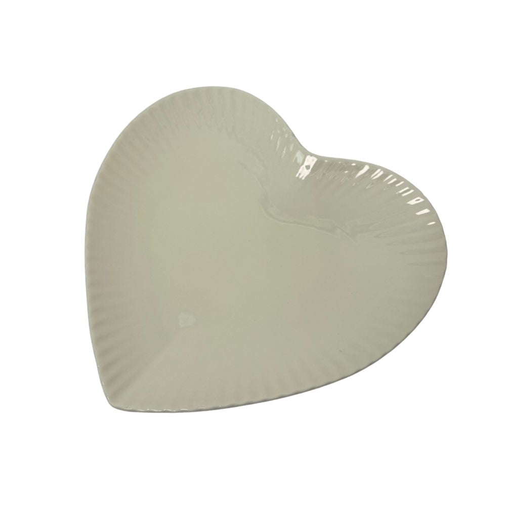 PLATO CORAZON BORDE RAYITAS 20 CM