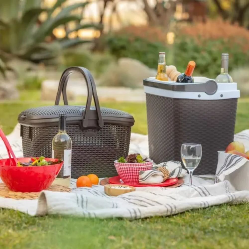 NEVERA / COOLER RATAN TAUPE 35 LT REY