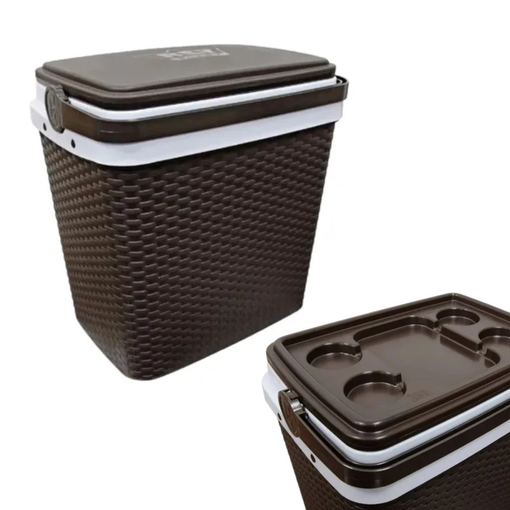 NEVERA / COOLER RATAN TAUPE 35 LT REY
