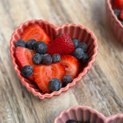 RAMEKIN CORAZON RAYITAS ROJO/SANDIA 10X10X4,5 H CM