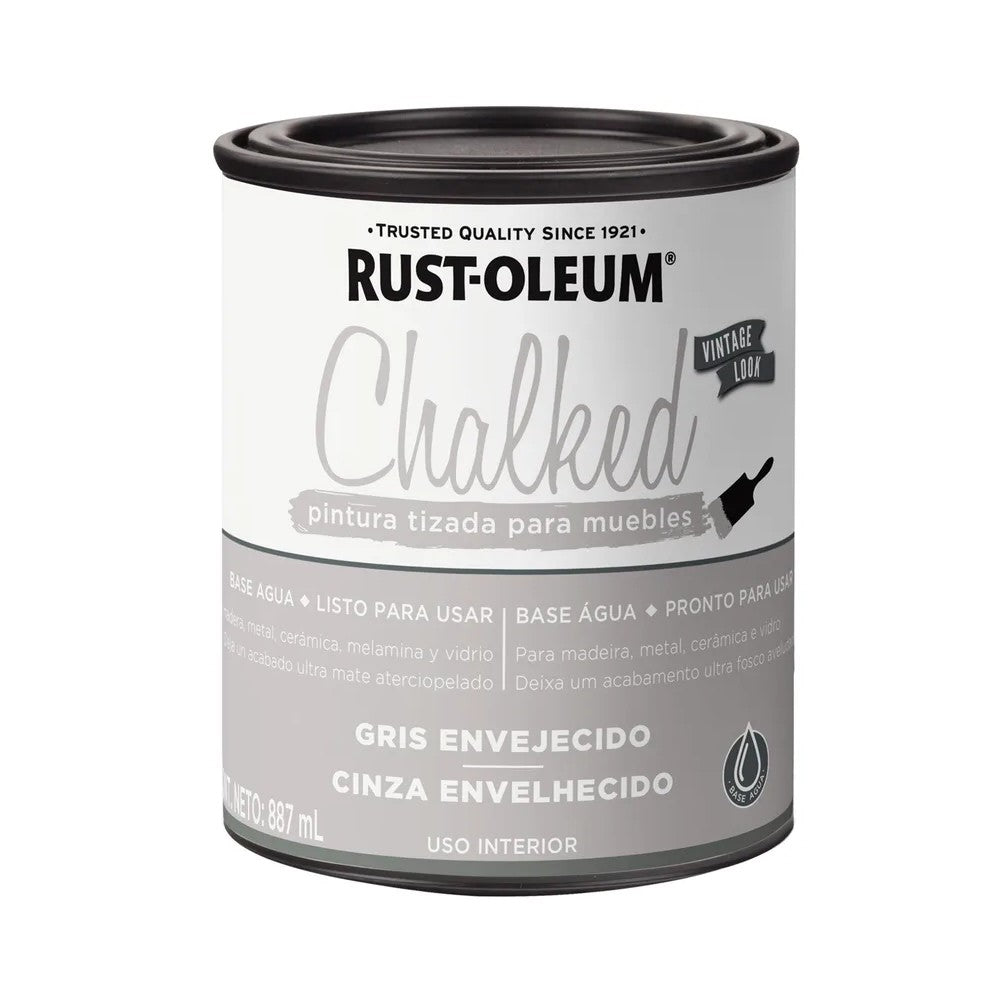 PINTURA TIZADA CHALKED 887 ML GRIS ENVEJECIDO RO