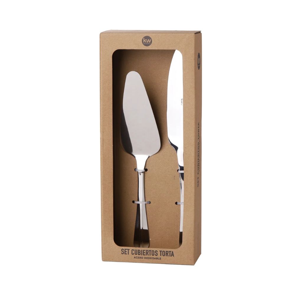 SET SERVICIOS TORTA 2 PZAS INOX KW