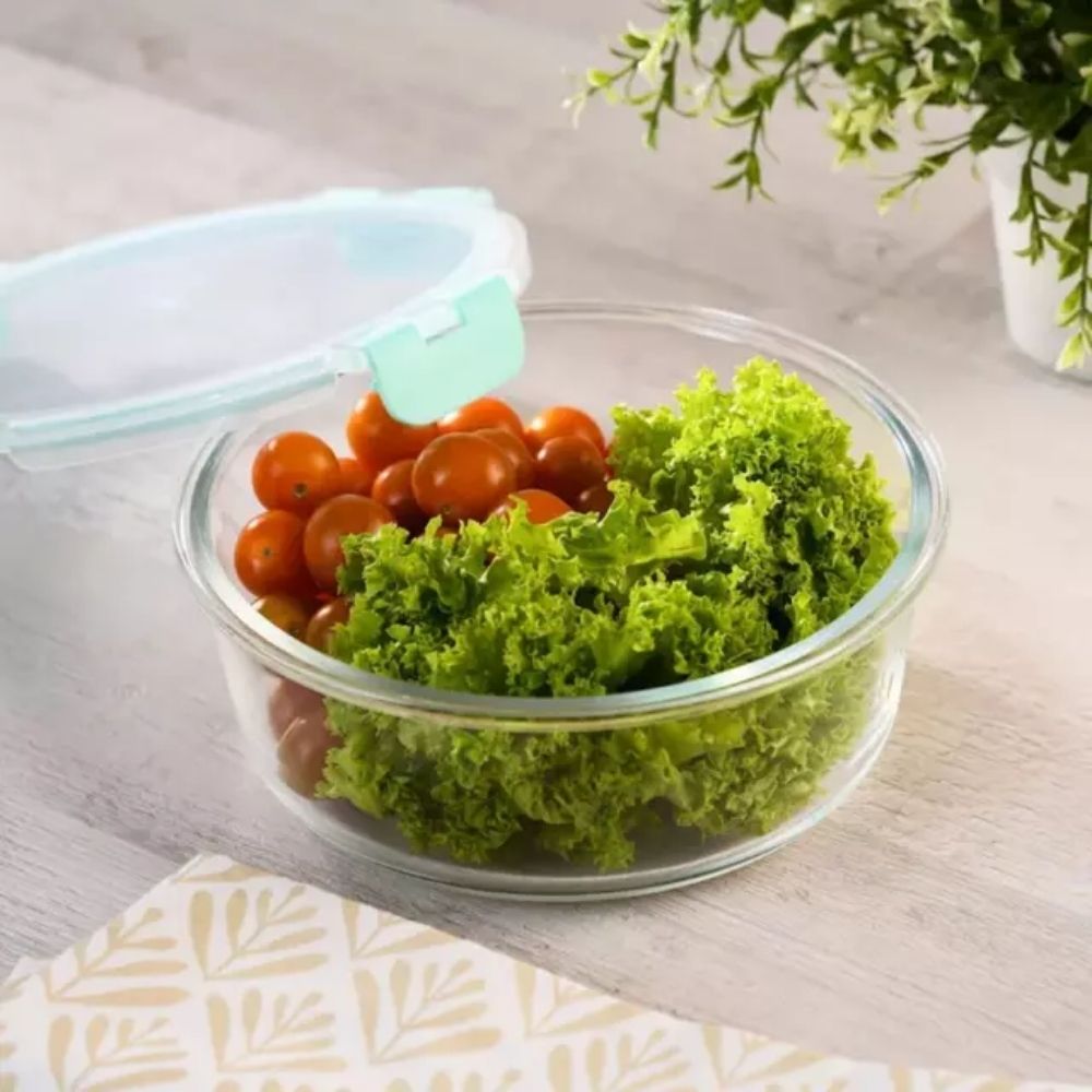 CONTENEDOR HERMETICO VIDRIO REDONDO 370 ML ALLEGRA