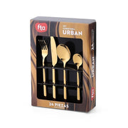 SET CUBIERTOS 24 PZS URBAN DORADO FTA