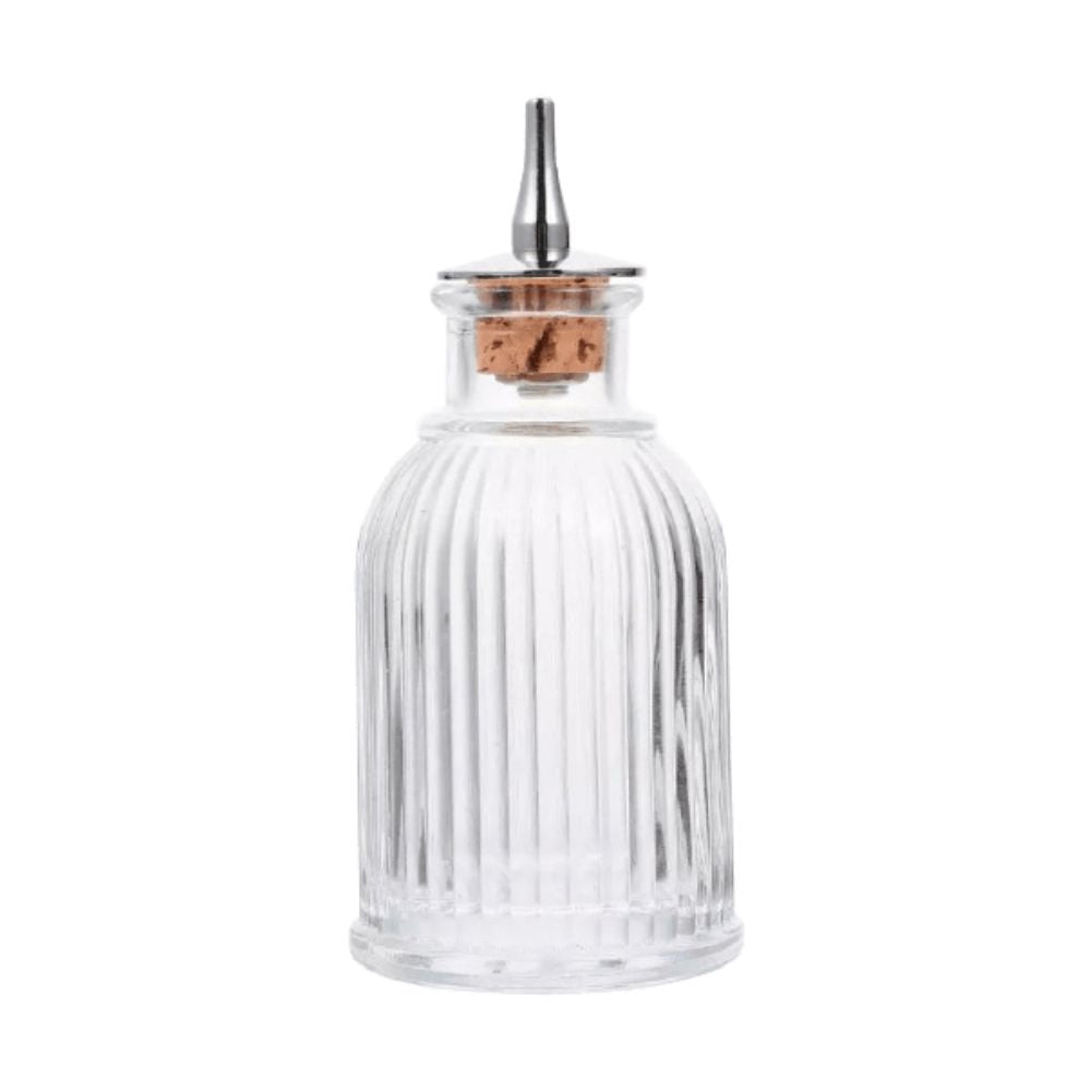 BOTELLA DISPENSADORA ENDULZANTE VIDRIO LINEAS 100 ML