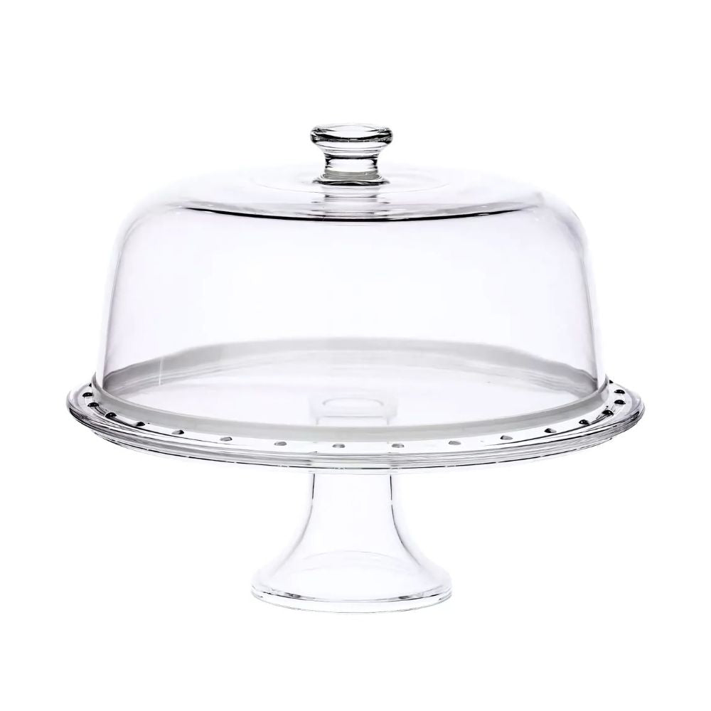 PLATO TORTA 31 CM CON PIE Y CUPULA PALLADIO BORGONOVO