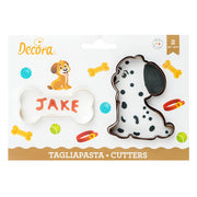 SET 2 CORTA GALLETA PERRO Y HUESO DECORA