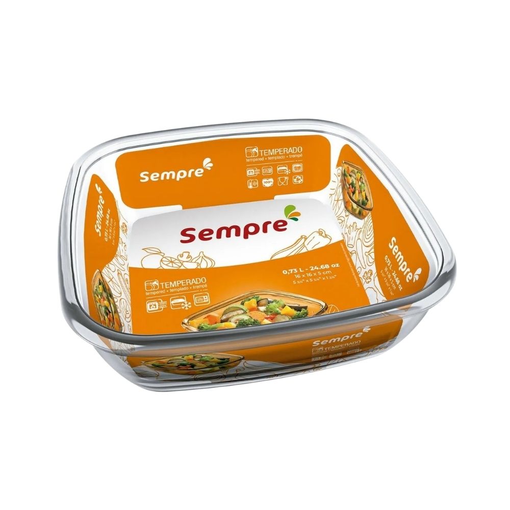 FUENTE CUADRADA VIDRIO TEMPLADO 1.5 LT SEMPRE NADIR
