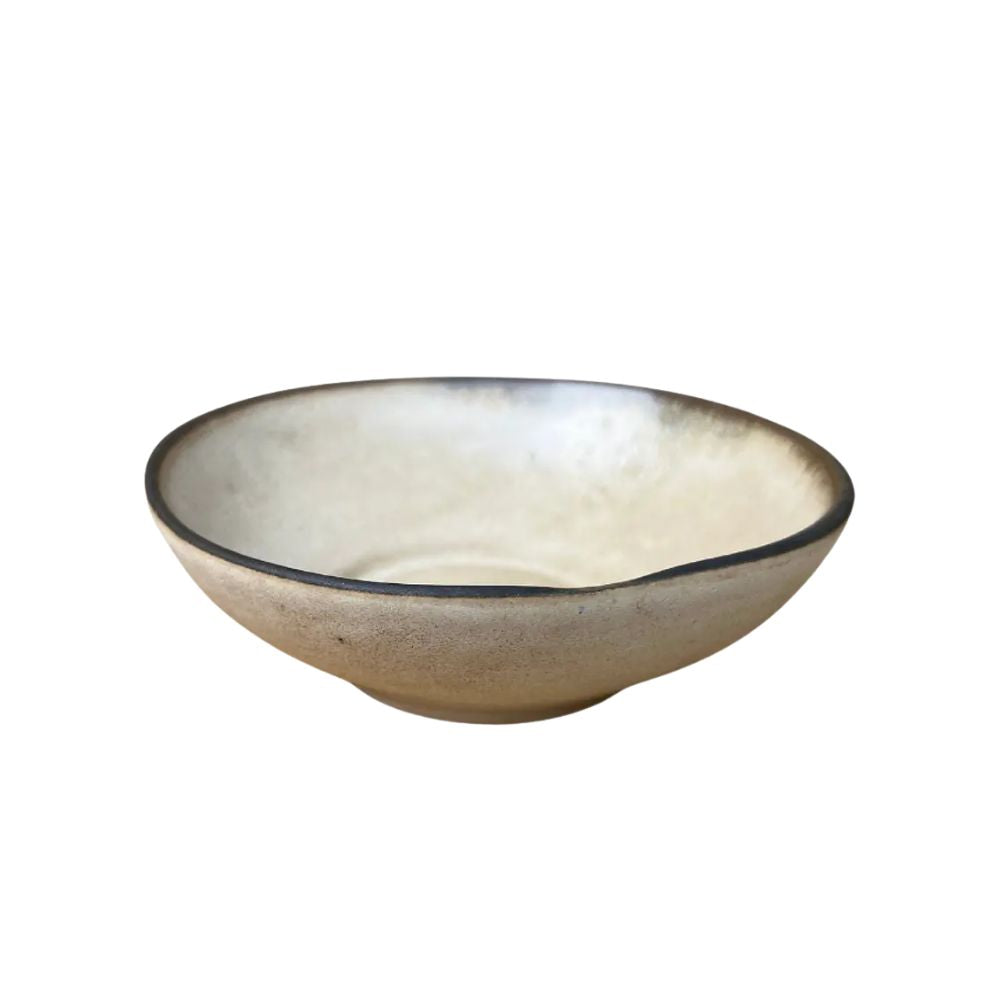 POCILLO CERAMICA CREMA RUSTICO 11 X 3,7 CM