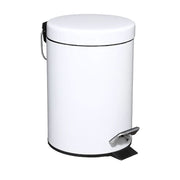 BASURERO METAL 3 LTS C/PEDAL BLANCO 5FIVE