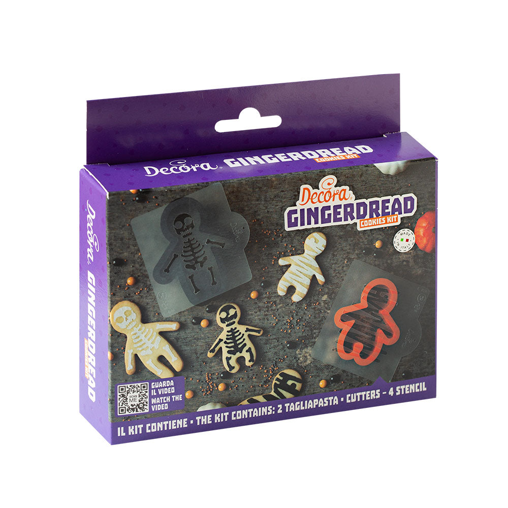 SET 2 CORTA GALLETA Y 4 PLANT MOMIA/ESQUELETO DECORA