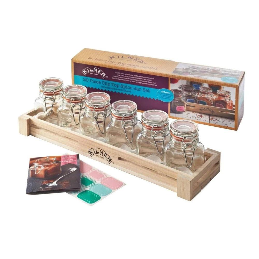 SET 6 FRASCOS ESPECIAS 70 ML KILNER