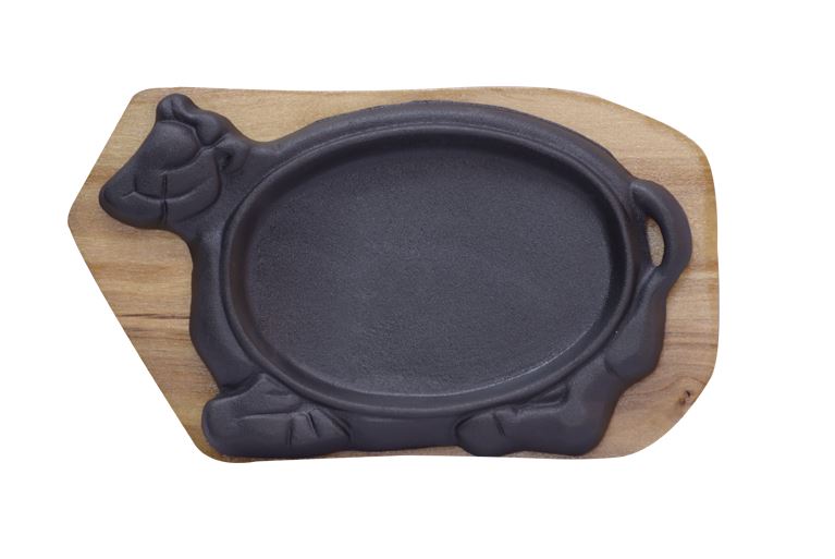 PLATO SERVIR FIERRO FUNDIDO VAQUITA 28 X 16